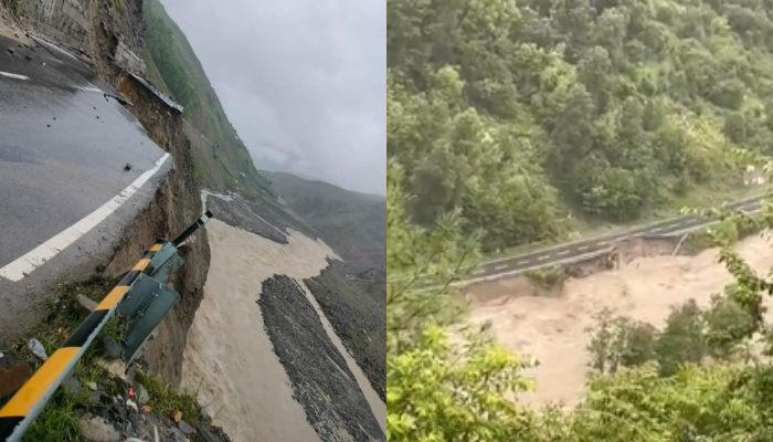 Beas River destroys Chandigarh Manali highway
