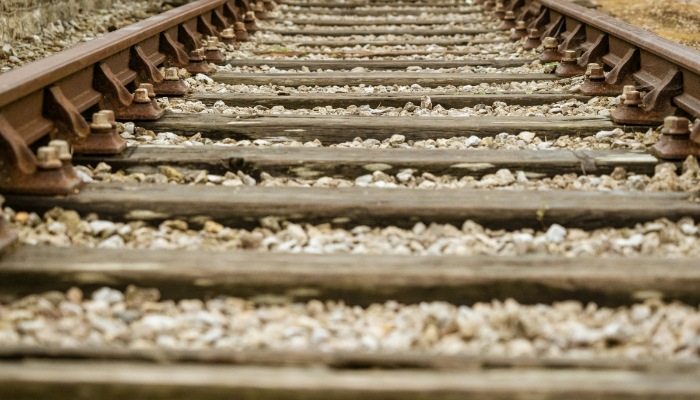Crushed Stones Placed Below Railway Tracks