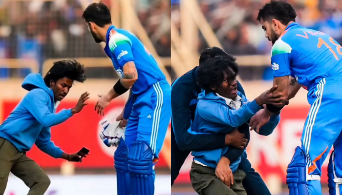Virat Kohli Fan Invades Pitch